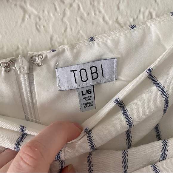 Tobi Striped Wrap Skort - Picture 7 of 7